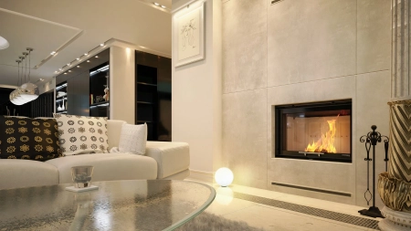 Wkład kominkowy prosty Defro Home INTRA ME Slim G