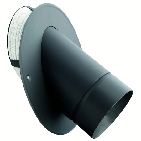 Wkładka kątowa spalinowa do komina ceramicznego WKK-CS130/200/45-CZ