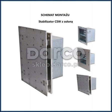 Osłona pod rigips do stabilizatora wentylacji CSW2 - 202x202 mm Darco