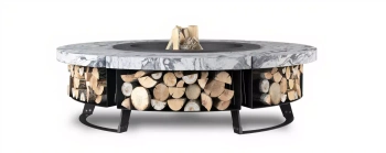 Palenisko ogrodowe Hetta Round 230 cm Black-Inox/Granit Viscount