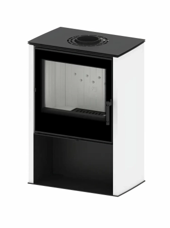 Piec kominkowy powietrzny Hitze Lupo M-W biały