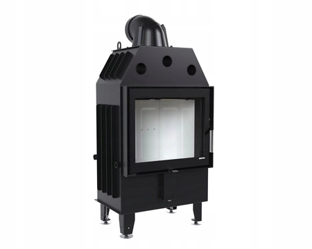 Wkład kominkowy prosty moc 10 kW Eko Defro Home Intra SM Zestaw montażowy