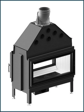 Wkład kominkowy powietrzny tunel Hitze ARDENTE DUO 90x41.DSS