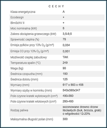 Wkład kominkowy powietrzny Hitze STMA54x39.R
