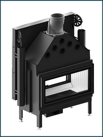 Wkład kominkowy powietrzny tunel gilotyna Hitze ARDENTE DUO 90x41.DGS