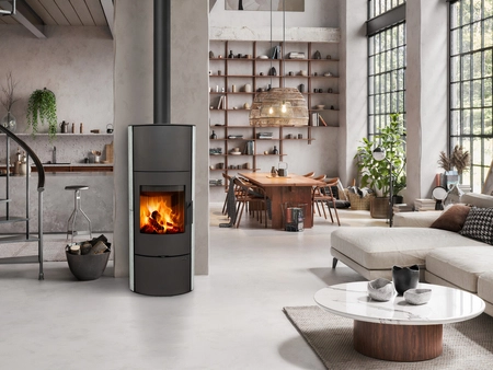 Piec kominkowy akumulacyjny Romotop EVORA 02 AKUM kamień