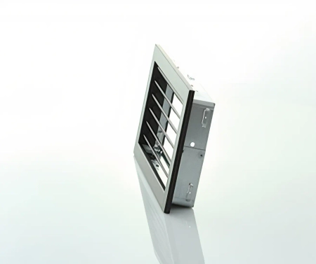 Kratka VENTLAB KRVSM450x170-ML.CZ bez żaluzji z siatką, czarna