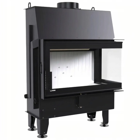 Wkład kominkowy prawy 10 kW Eko Defro Home Impuls ME BP Zestaw montażowy