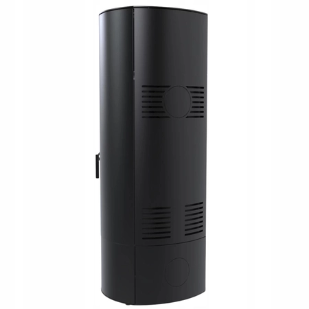 Piec kominkowy wolnostojący moc 9 kW Eko Defro Extento H Przyłącze Zestaw