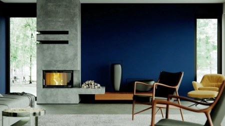 Wkład kominkowy z płaszczem wodnym Defro Home RIVA SM BP SHORT