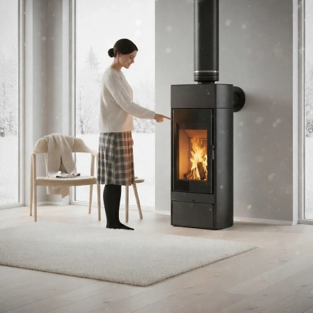 Piec kominkowy powietrzny akumulacyjny Hajduk Rectan F3A