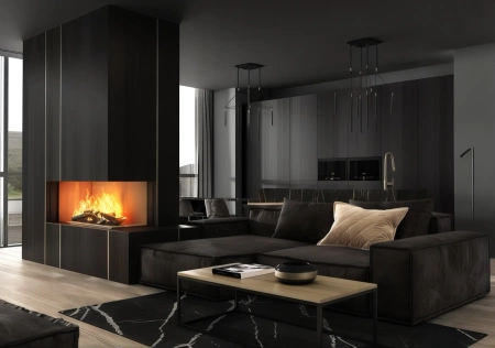 Kominek gazowy prawostronny Hitze CALMA 120R