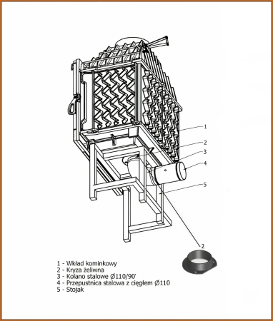 Żeliwny dolot powietrza do wkładów Kawmet W1 do W12
