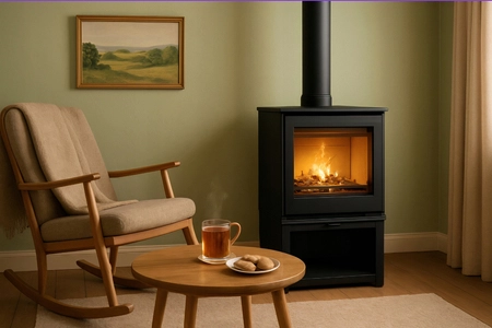 Piec wolnostojący stalowo żeliwny 9,5 kW KAWMET VENUS S16 L-Box Decor ECO