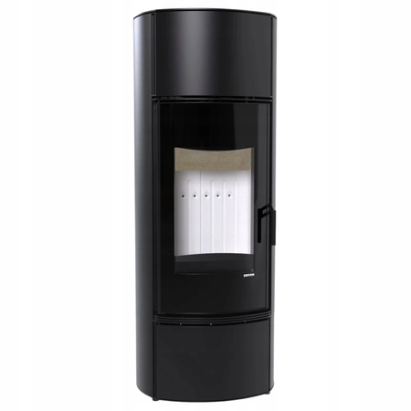 Piec kominkowy wolnostojący moc 9 kW Eko Defro Extento F Przyłącze Zestaw