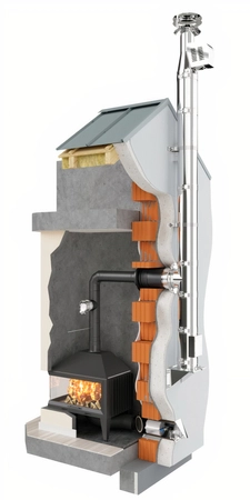 Komin izolowany kwasoodporny SKD200x300/4,9 m Darco.