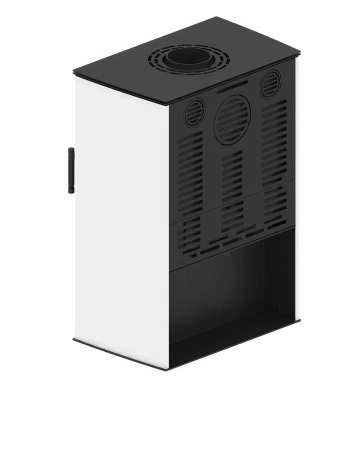 Piec kominkowy powietrzny Hitze Lupo M-W biały