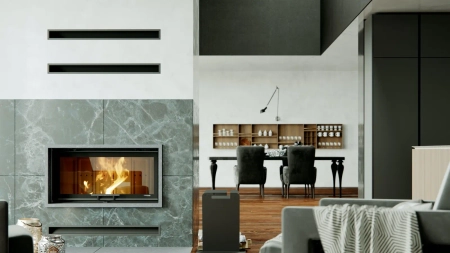 Wkład kominkowy z płaszczem wodnym Defro Home RIVA LA G SHORT