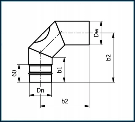 Kolano z rewizją do pieca na pellet SPP KSR080/90-CZ1,2SP Darco