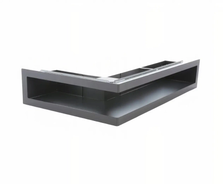 Luft narożny prawy czarny z ramką KRVO-L/R-300x500/100-P-ML.CZ Ventlab