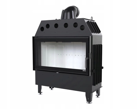 Wkład kominkowy prosty Defro Home Intra LA z zestawem do montażu zabudowy