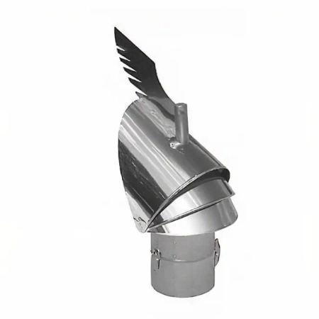 Nasada kominowa Rotowent Dragon RO180CH-DR-B chrom podstawa rurowa (otwierana)