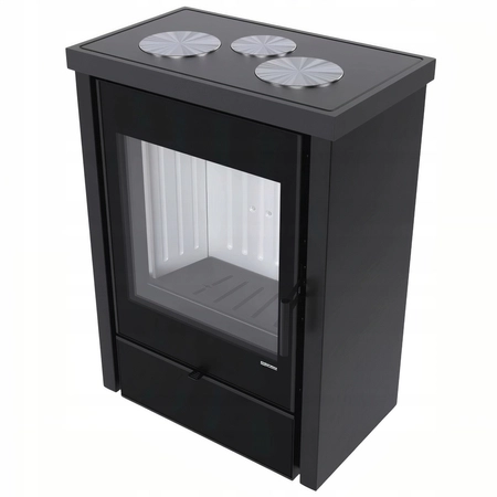 Piec kominkowy wolnostojący stalowy 9,8 kW Defro Della Przyłącze Zestaw