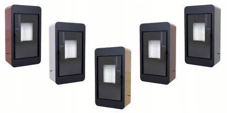 Piec kominkowy wolnostojący stalowy o mocy 6 kW Defro Pico Przyłącze Zestaw