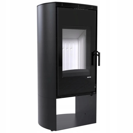 Piec kominkowy wolnostojący stalowy moc 9 kW Defro DEA LOG Przyłącze Zestaw