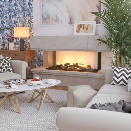 Kominek gazowy trójstronny Hitze CALMA 120TC