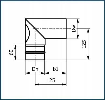 Kolano 2-segmentowe z rewizją do pieca na pellet SPP KSR100/90-CZ1,2SP-2SEG Darco
