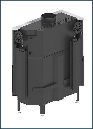 Wkład kominkowy Hitze z płaszczem wodnym AQUASYSTEM 90x41.LG
