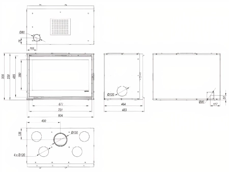 Kaseta kominkowa powietrzna Defro Home MODUL M
