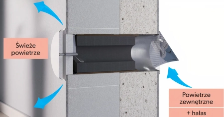 Nawietrzak okrągły akustyczny z filtrem NOA110A-OC Darco