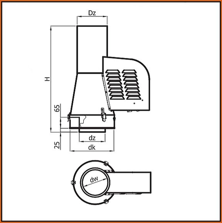 Generator ciągu kominowego GCK200/300CH-B-K