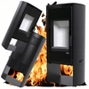 Piec kominkowy wolnostojący stalowy powietrzny Koza 9 kW Defro Home DEA LOG