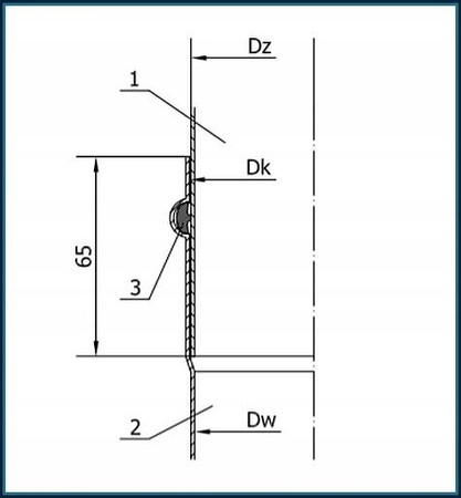 Rura teleskopowa do pieców na pelet SPKP RT100/2x0.33-CZ1,2P Darco