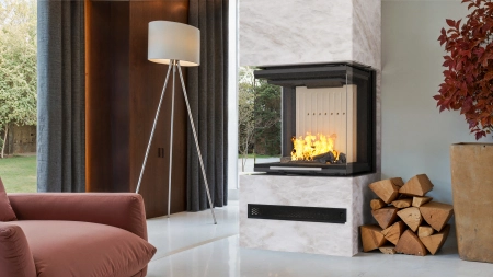 Wkład kominkowy powietrzny trzyszybowy gilotyna Hajduk SMART 3PLTh-S