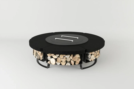 Palenisko ogrodowe Hetta Round 230 cm Inox/Granit