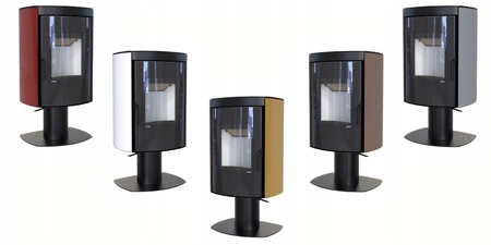 Piec kominkowy wolnostojący stalowy 6 kW Defro Ceres Top Przyłącze Zestaw