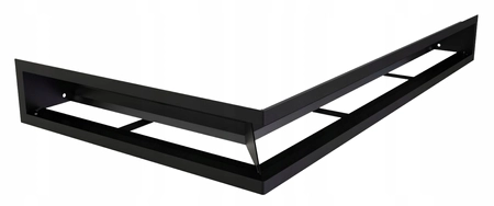 Kominek wkład narożny Defro Home Impuls LA BL i zestaw do montażu zabudowy