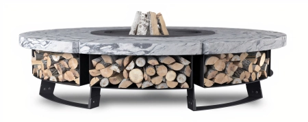 Palenisko ogrodowe Hetta Round 230 cm Black-Inox/Granit Viscount
