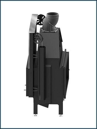 Wkład kominkowy powietrzny tunel gilotyna Hitze ARDENTE DUO 90x41.DGS