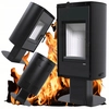 Piec kominkowy powietrzny stalowy na smukłej nodze 9 kW Defro Home DEA TOP