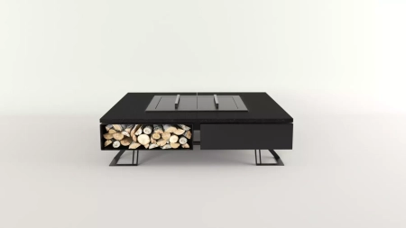 Pokrywa do paleniska ogrodowego Hetta Square 120 cm Black