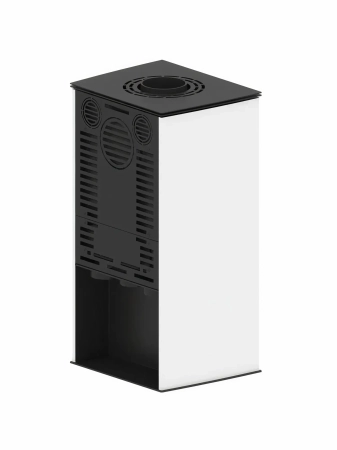 Piec kominkowy powietrzny Hitze Lupo S-W biały