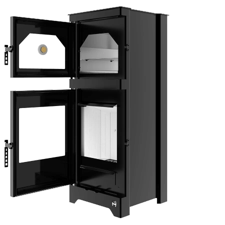 Piec kominkowy powietrzny z piekarnikiem Hitze Lynx O