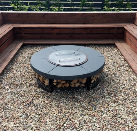 Pokrywa do paleniska ogrodowego Hetta Wood 150 cm Inox