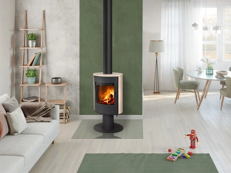 Piec kominkowy obrotowy Romotop EVORA T 01 ceramika