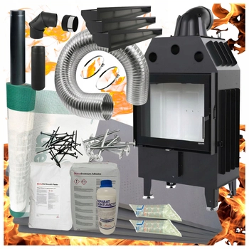 Wkład kominkowy prosty 10 kW Eko Defro Home Intra SM Mini Zestaw montażowy